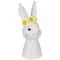 9" White Easter Bunny Bust with Daisy Flower Crown
